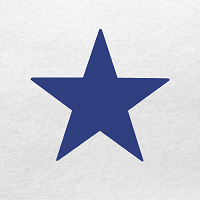 blue star with white background
